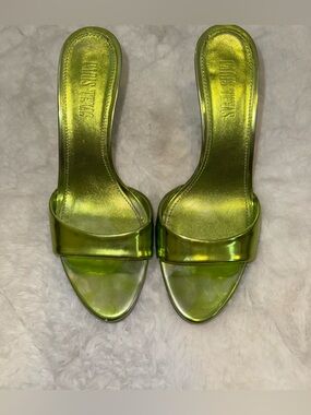 Paris Texas Metallic Mule heels